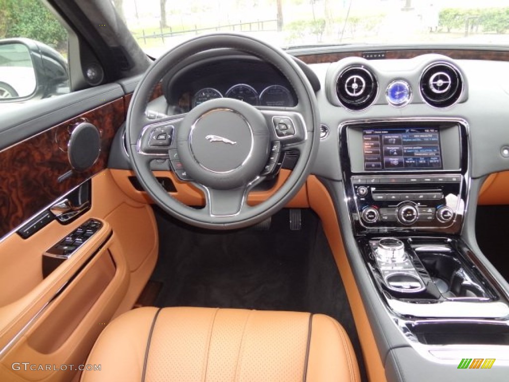 2013 Jaguar XJ XJ London Tan/Jet Dashboard Photo #77561376