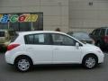 2010 Fresh Powder White Nissan Versa 1.8 S Hatchback  photo #3