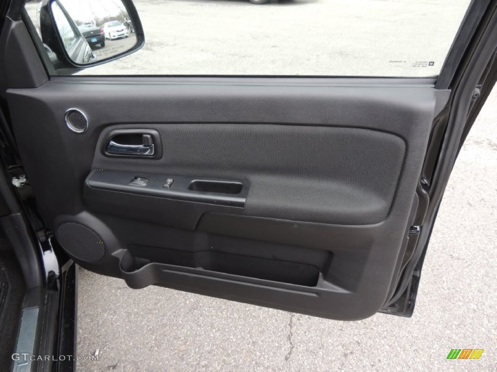 2011 Chevrolet Colorado LT Crew Cab Ebony Door Panel Photo #77562014