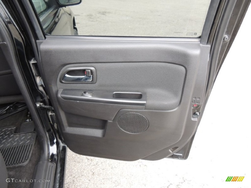2011 Chevrolet Colorado LT Crew Cab Ebony Door Panel Photo #77562066