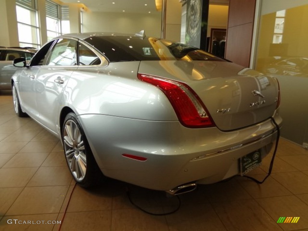 2013 XJ XJL Portfolio AWD - Rhodium Silver Metallic / Jet photo #7