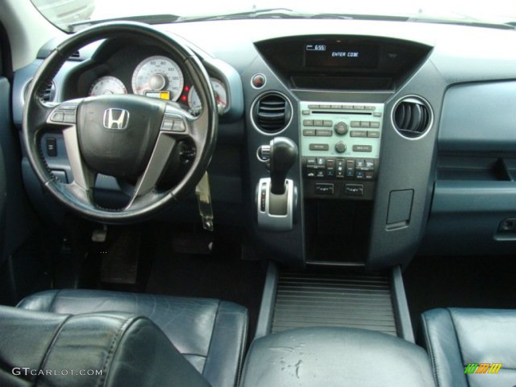 2009 Honda Pilot EX-L 4WD Blue Dashboard Photo #77562504