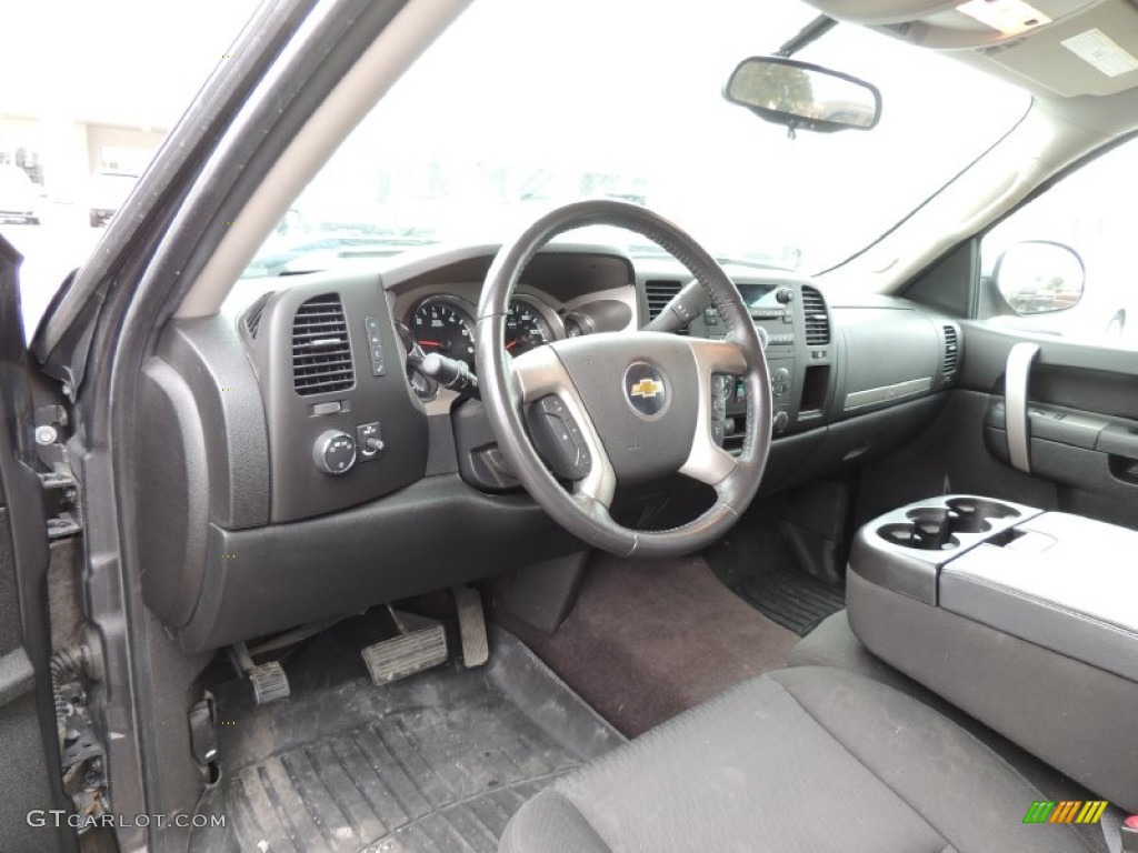 Ebony Interior 2010 Chevrolet Silverado 1500 LT Extended Cab Photo #77563286