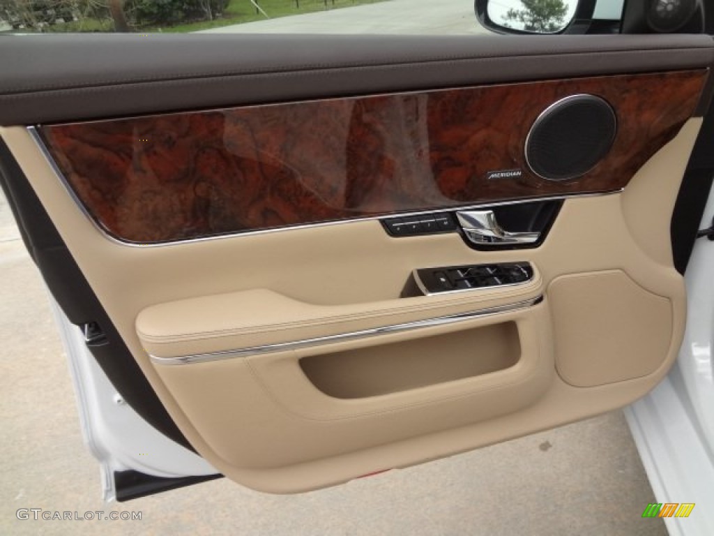 2013 Jaguar XJ XJ Cashew/Truffle Door Panel Photo #77563410