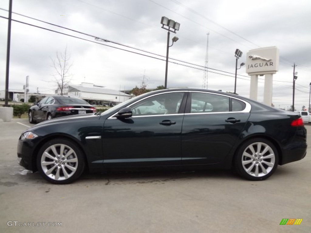British Racing Green Metallic 2013 Jaguar XF 3.0 Exterior Photo #77564268