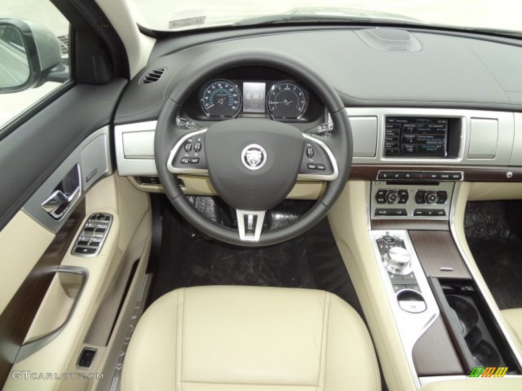 2013 Jaguar XF 3.0 Barley/Warm Charcoal Dashboard Photo #77564844
