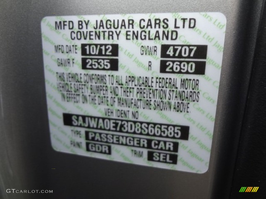 2013 XF Color Code GDR for Cashmere Metallic Photo #77564962