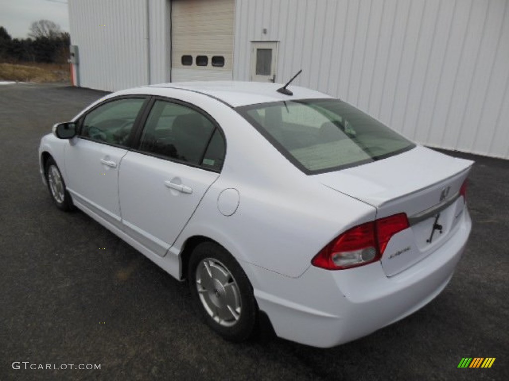 2010 Civic Hybrid Sedan - Spectrum White Pearl / Blue photo #8