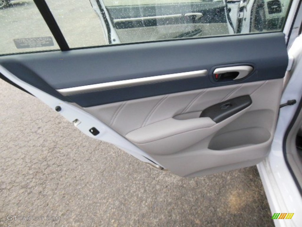 2010 Civic Hybrid Sedan - Spectrum White Pearl / Blue photo #14