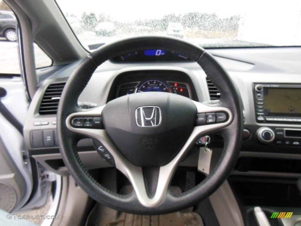 2010 Civic Hybrid Sedan - Spectrum White Pearl / Blue photo #20