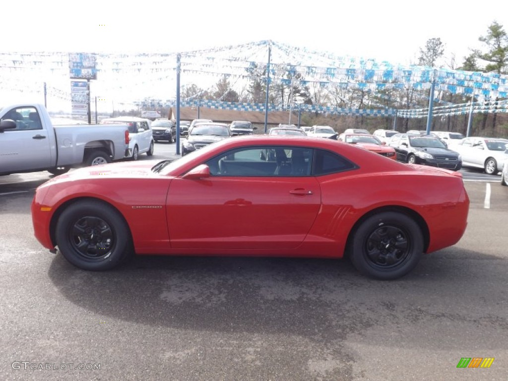 2013 Camaro LS Coupe - Victory Red / Black photo #6