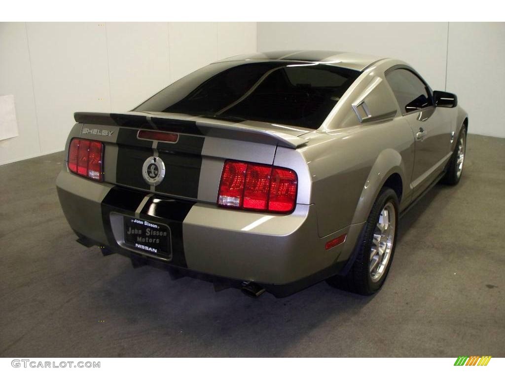 2008 Mustang Shelby GT500 Coupe - Vapor Silver Metallic / Black photo #5