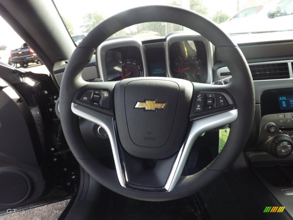 2013 Chevrolet Camaro LS Coupe Black Steering Wheel Photo #77569593
