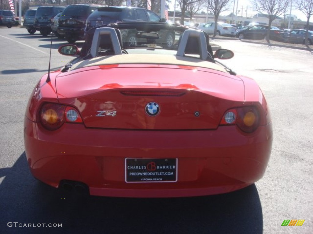 2003 Z4 3.0i Roadster - Bright Red / Black photo #5