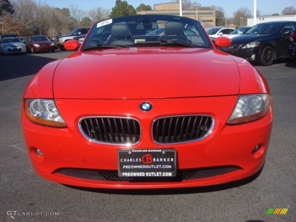 2003 Z4 3.0i Roadster - Bright Red / Black photo #9