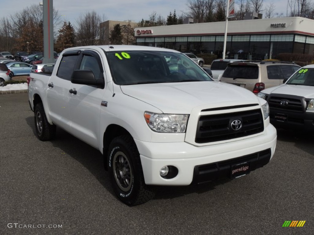 2010 Tundra TRD Rock Warrior CrewMax 4x4 - Super White / Graphite Gray photo #1