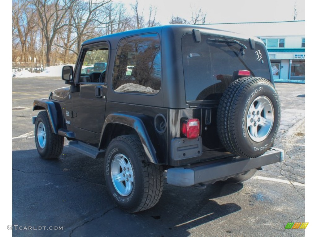 2004 Wrangler Sahara 4x4 - Black / Khaki photo #4
