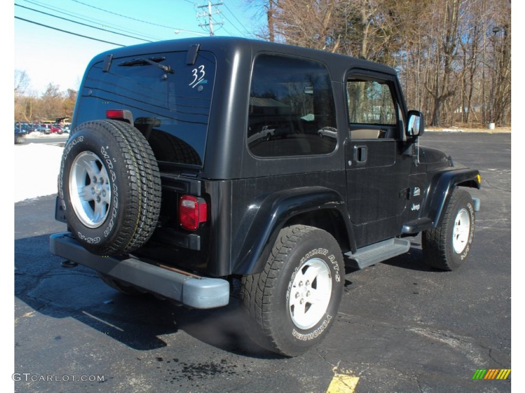 2004 Wrangler Sahara 4x4 - Black / Khaki photo #6