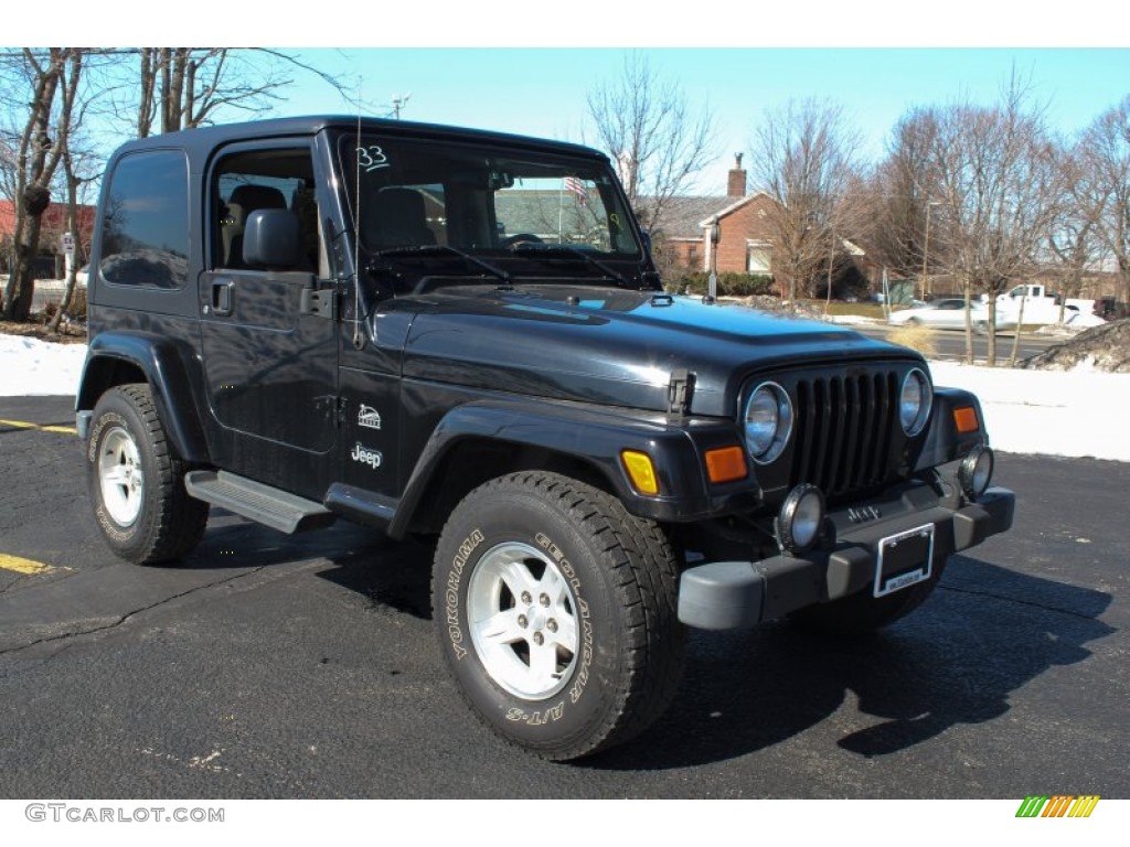 2004 Wrangler Sahara 4x4 - Black / Khaki photo #7
