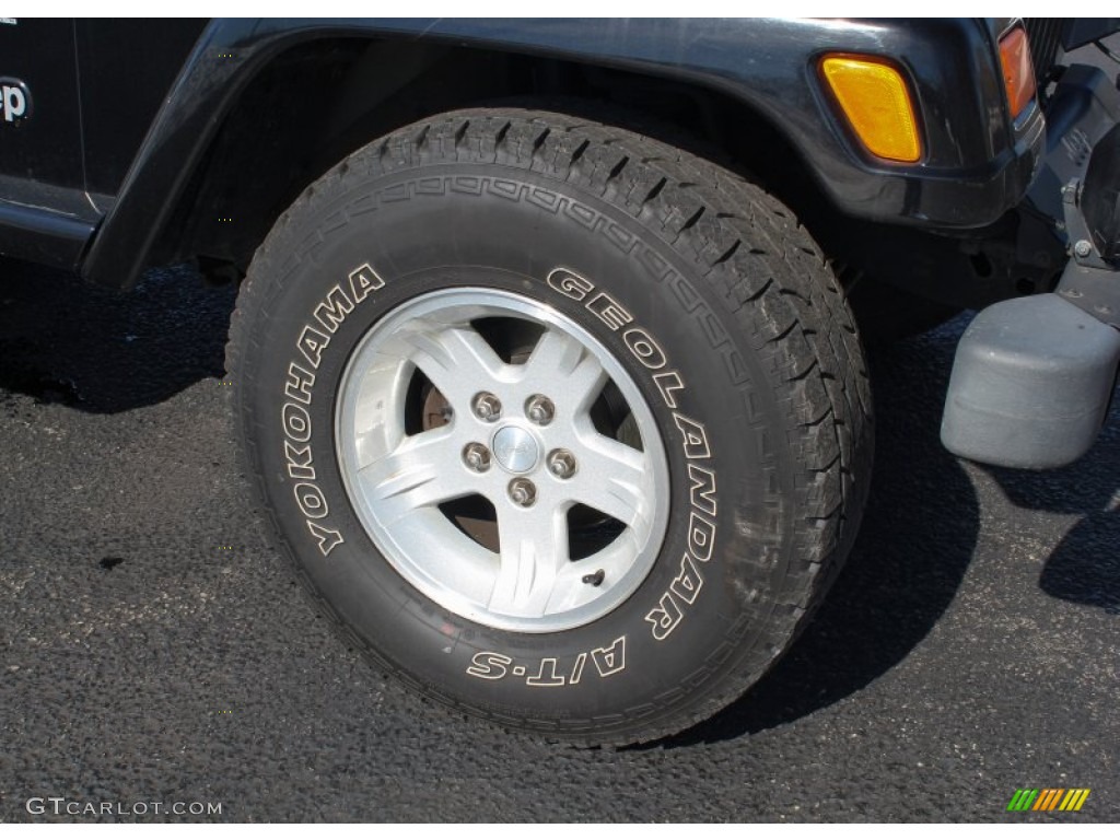 2004 Wrangler Sahara 4x4 - Black / Khaki photo #8