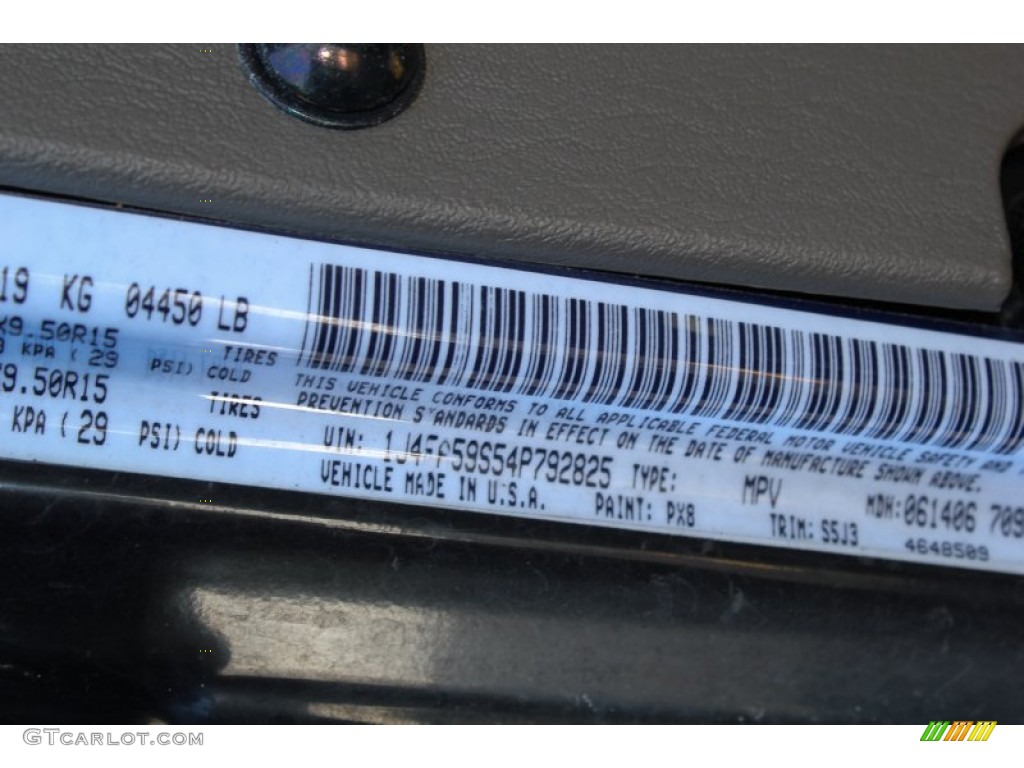 2004 Jeep Wrangler Sahara 4x4 Color Code Photos