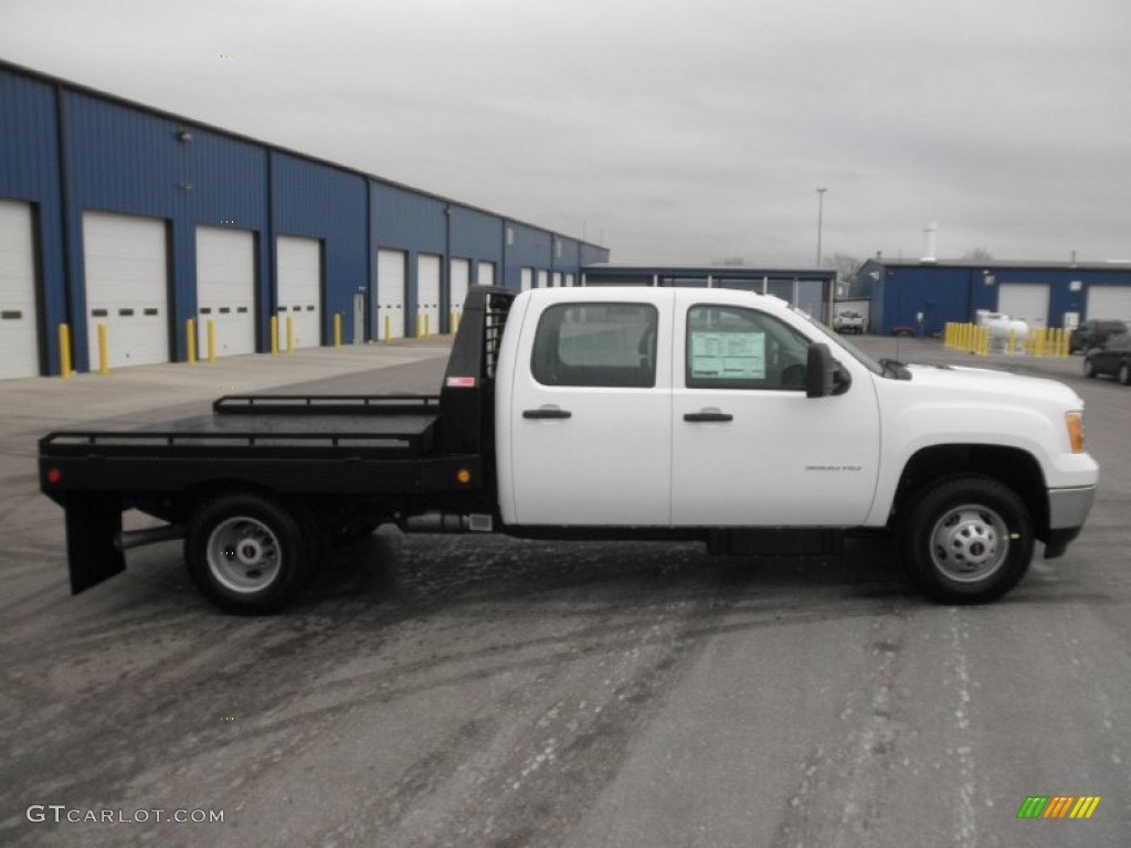 2013 Sierra 3500HD Crew Cab Chassis 4x4 Dually - Summit White / Dark Titanium photo #1