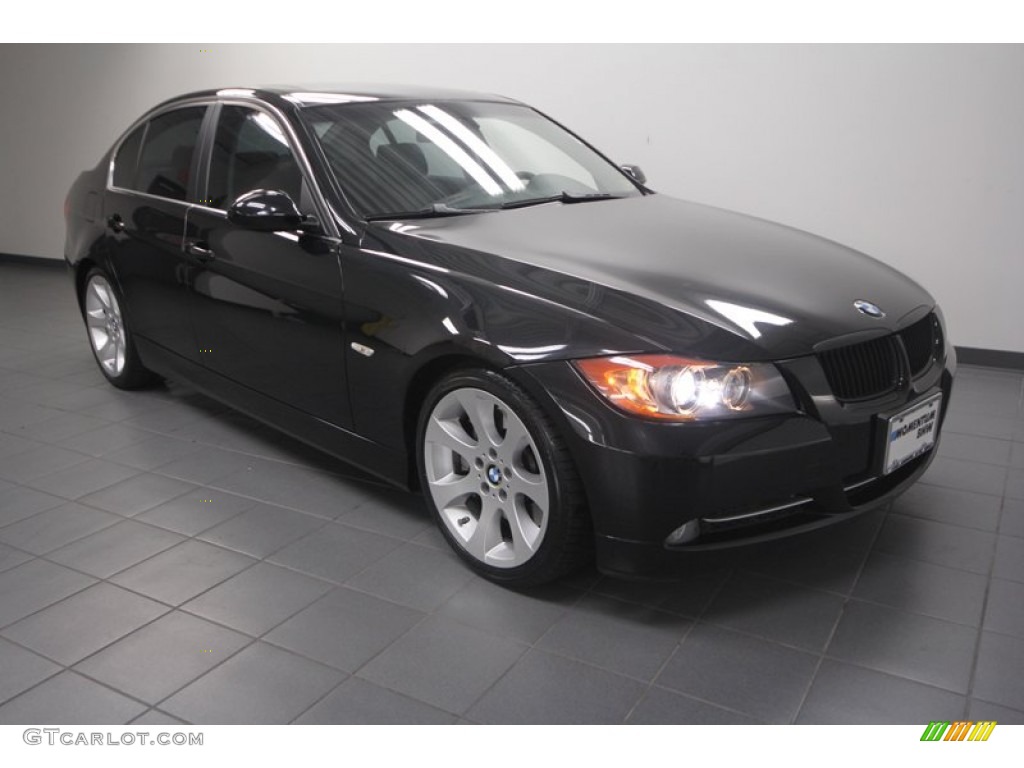 2008 3 Series 335i Sedan - Black Sapphire Metallic / Black photo #1