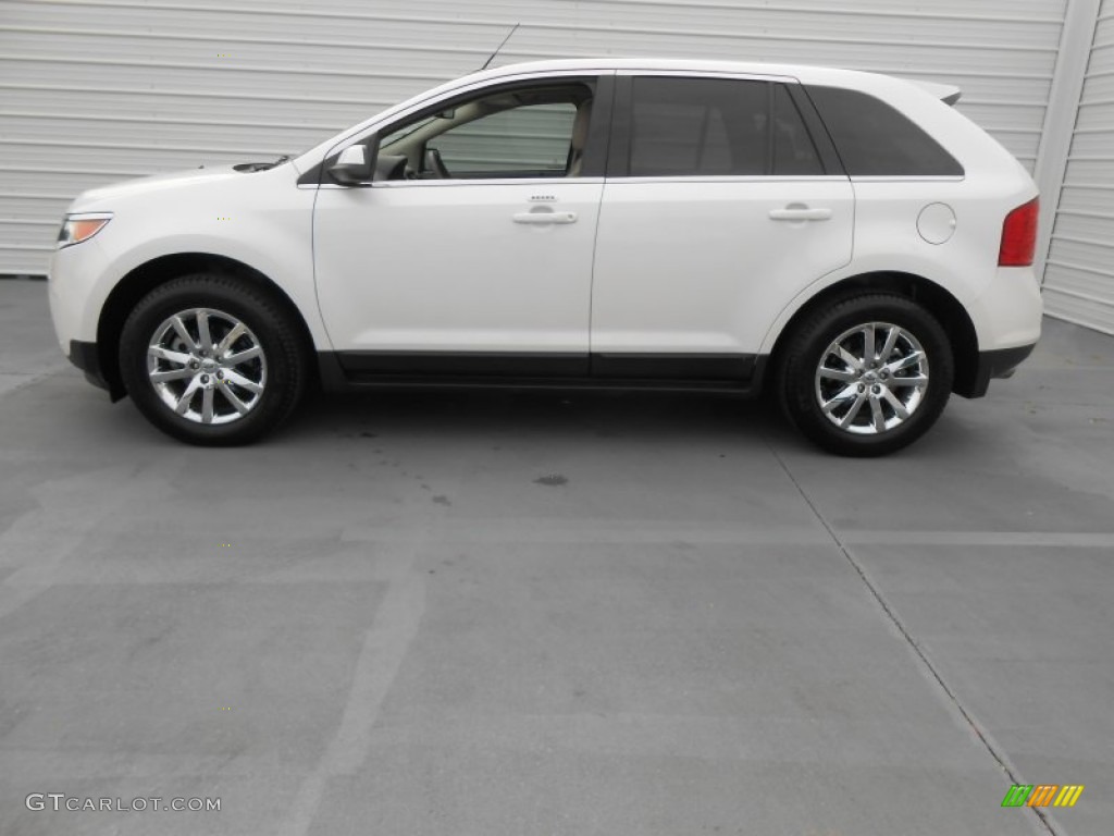 2013 Edge Limited EcoBoost - White Platinum Tri-Coat / Medium Light Stone photo #6