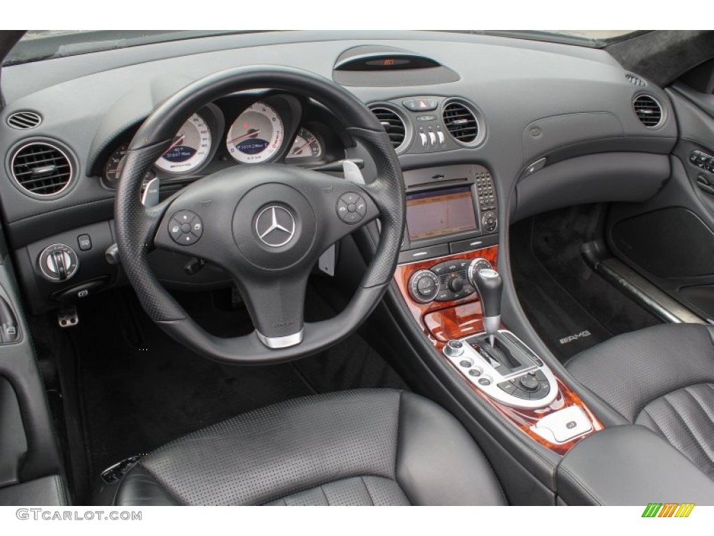 Black Interior 2011 Mercedes-Benz SL 63 AMG Roadster Photo #77576641