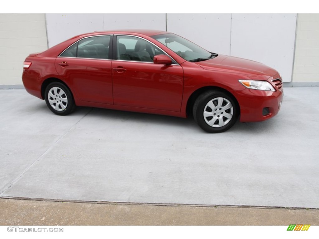 Barcelona Red Metallic 2011 Toyota Camry LE Exterior Photo #77576904