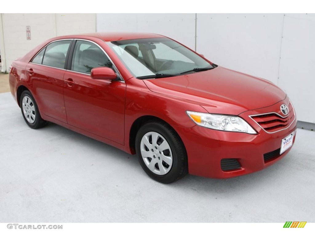 Barcelona Red Metallic 2011 Toyota Camry LE Exterior Photo #77577033