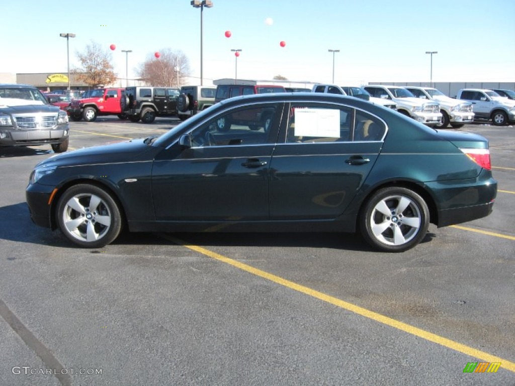 Deep Green Metallic 2008 BMW 5 Series 528i Sedan Exterior Photo #77578193