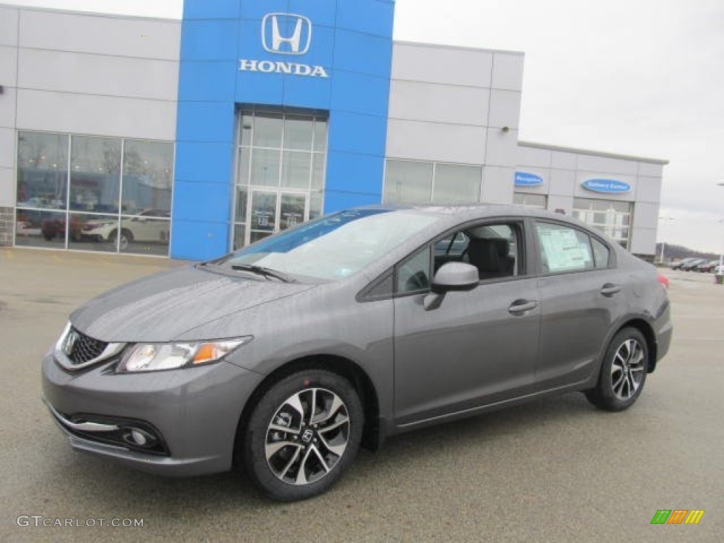 Polished Metal Metallic 2013 Honda Civic EX-L Sedan Exterior Photo #77578551