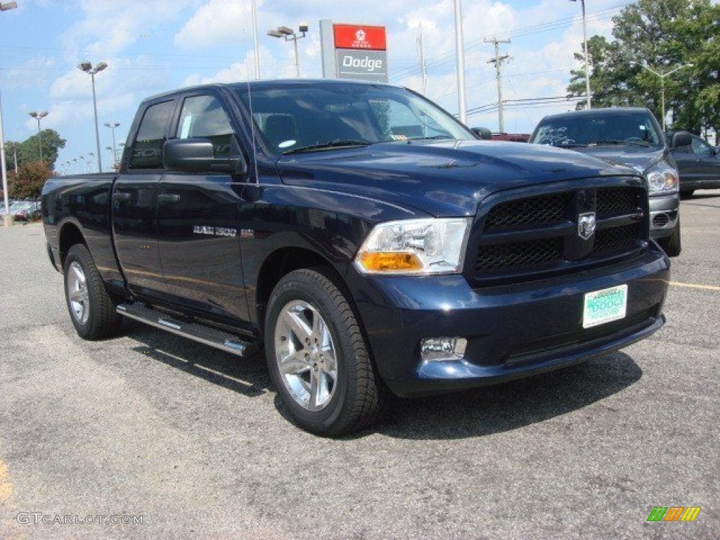 2012 Ram 1500 Express Quad Cab 4x4 - True Blue Pearl / Dark Slate Gray/Medium Graystone photo #5