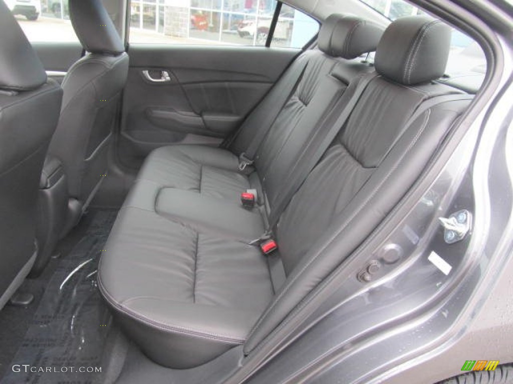 Black Interior 2013 Honda Civic EX-L Sedan Photo #77578683