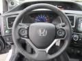 Black 2013 Honda Civic EX-L Sedan Steering Wheel