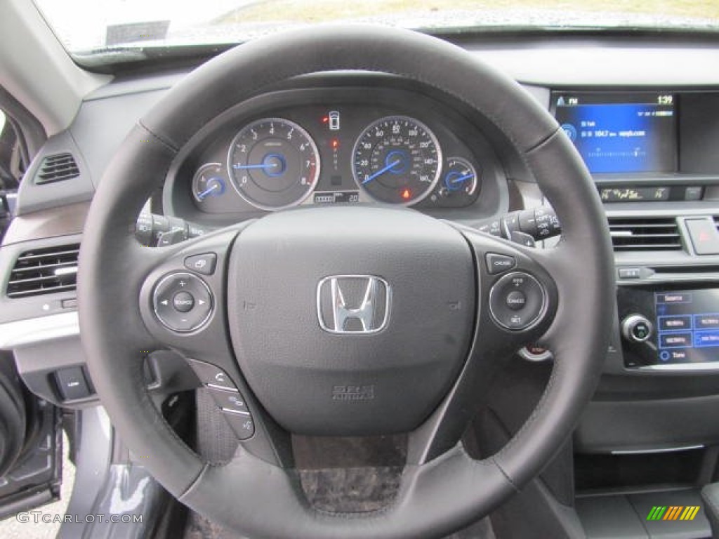 2013 Honda Crosstour EX-L V-6 4WD Black Steering Wheel Photo #77579616