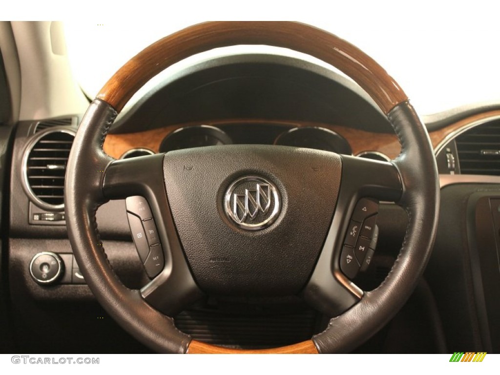 2010 Buick Enclave CX AWD Ebony/Ebony Steering Wheel Photo #77579948