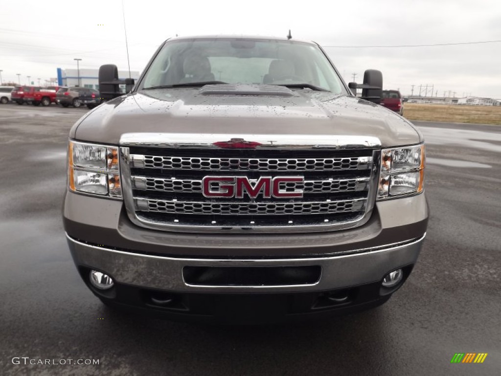 2013 Sierra 2500HD SLE Extended Cab 4x4 - Mocha Steel Metallic / Very Dark Cashmere/Light Cashmere photo #2