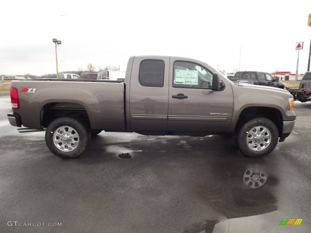 Mocha Steel Metallic 2013 GMC Sierra 2500HD SLE Extended Cab 4x4 Exterior Photo #77580624