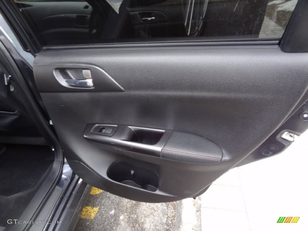 2011 Subaru Impreza WRX STi STI  Black/Alcantara Door Panel Photo #77580940