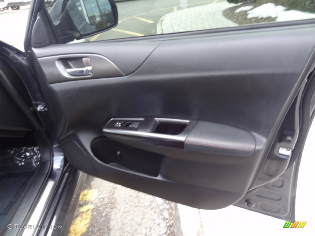2011 Subaru Impreza WRX STi STI  Black/Alcantara Door Panel Photo #77580962