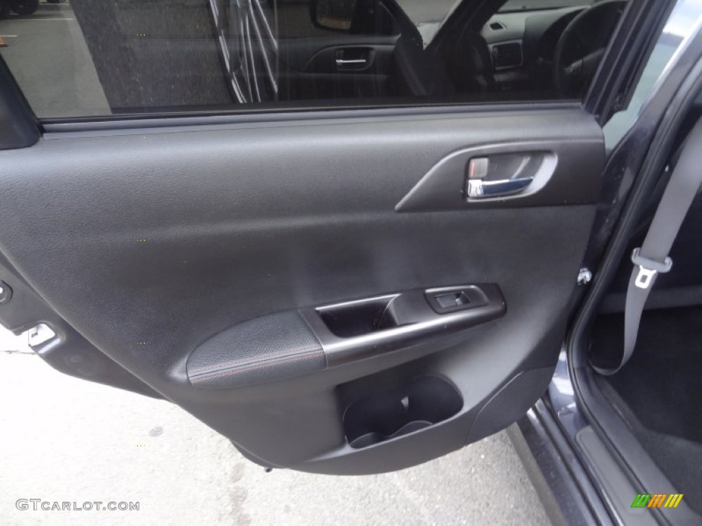 2011 Subaru Impreza WRX STi STI  Black/Alcantara Door Panel Photo #77580989