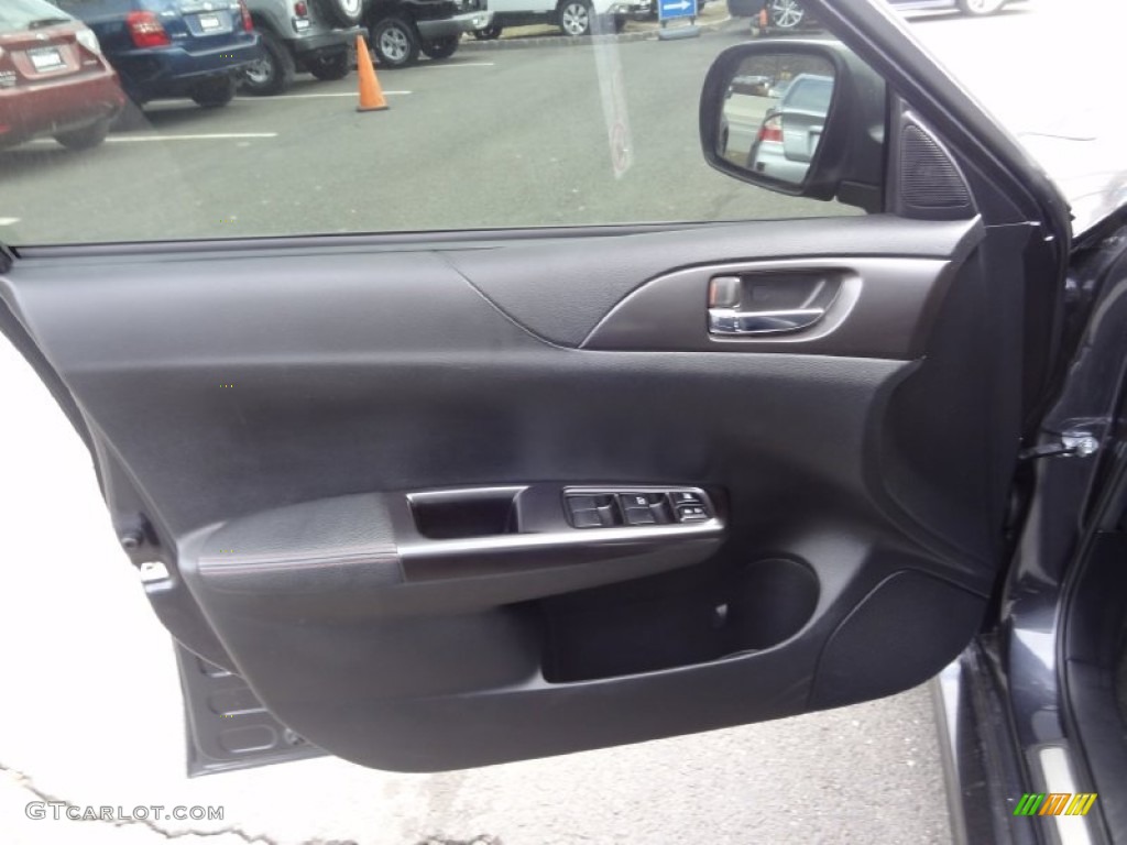 2011 Subaru Impreza WRX STi STI  Black/Alcantara Door Panel Photo #77581008