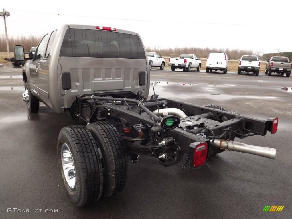 Steel Gray Metallic 2013 GMC Sierra 3500HD SLT Extended Cab 4x4 Chassis Exterior Photo #77581230