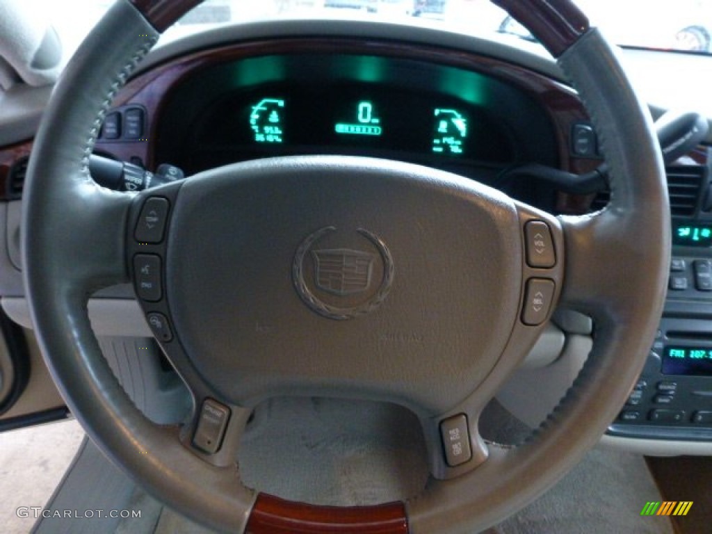 2005 Cadillac DeVille Sedan Cashmere Steering Wheel Photo #77581237