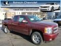 2013 Deep Ruby Metallic Chevrolet Silverado 1500 LT Extended Cab 4x4  photo #1