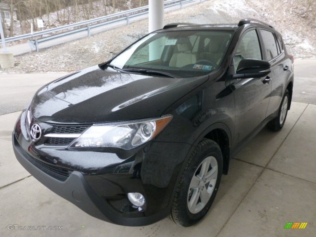 2013 RAV4 XLE AWD - Black / Beige photo #4