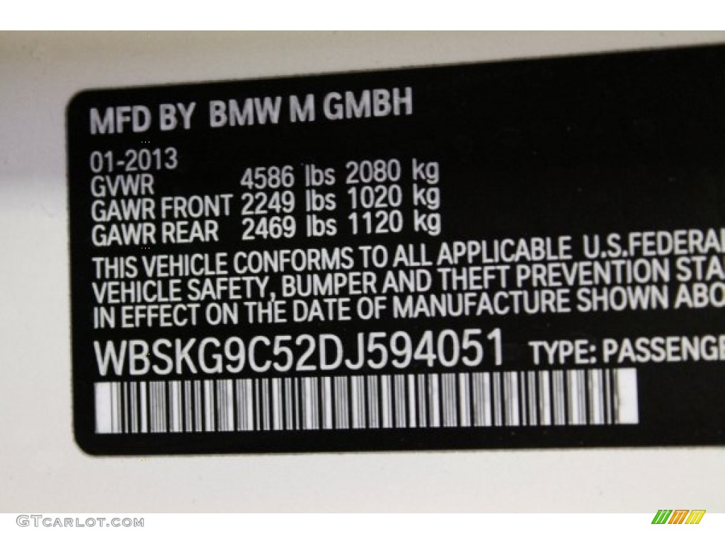 2013 BMW M3 Frozen Limited Edition Coupe Info Tag Photos