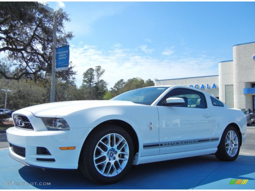 2013 Mustang V6 Premium Coupe - Performance White / Charcoal Black photo #1